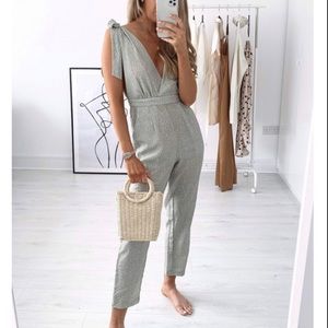 Pretty Lavish - NWOT - Green Polka Dot Jumpsuit - Size 8 US, Size 12 UK